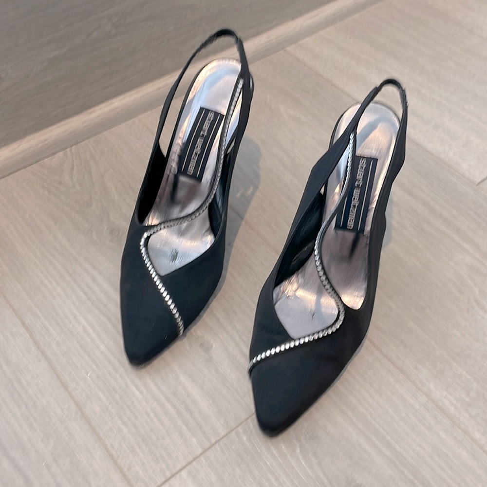Stuart Weizman Vintage Black Evening Heels
